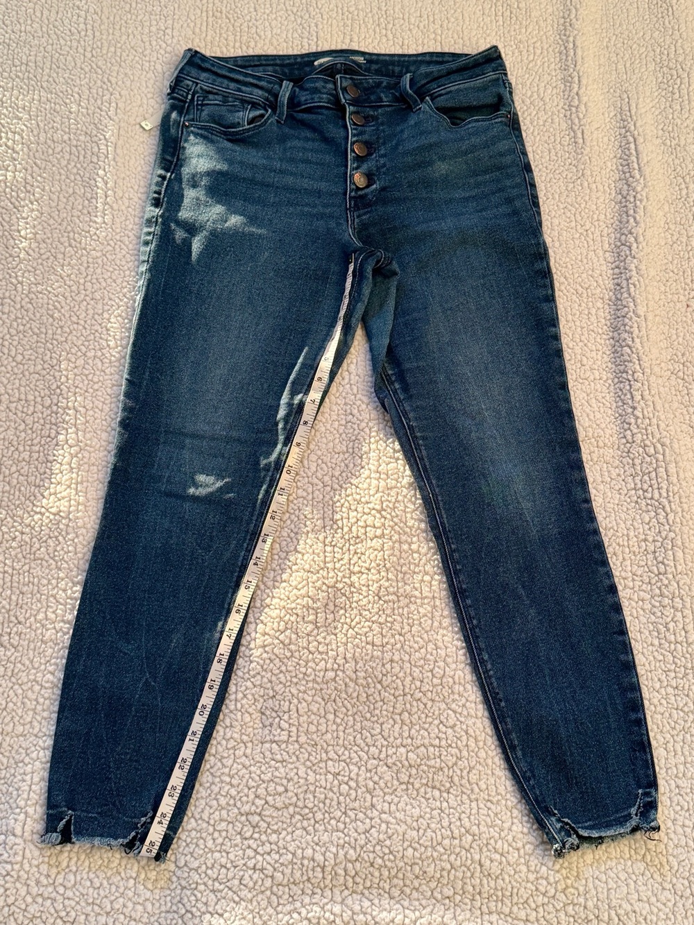 Old Navy Dark Blue Skinny Button-Fly Jeans size 10